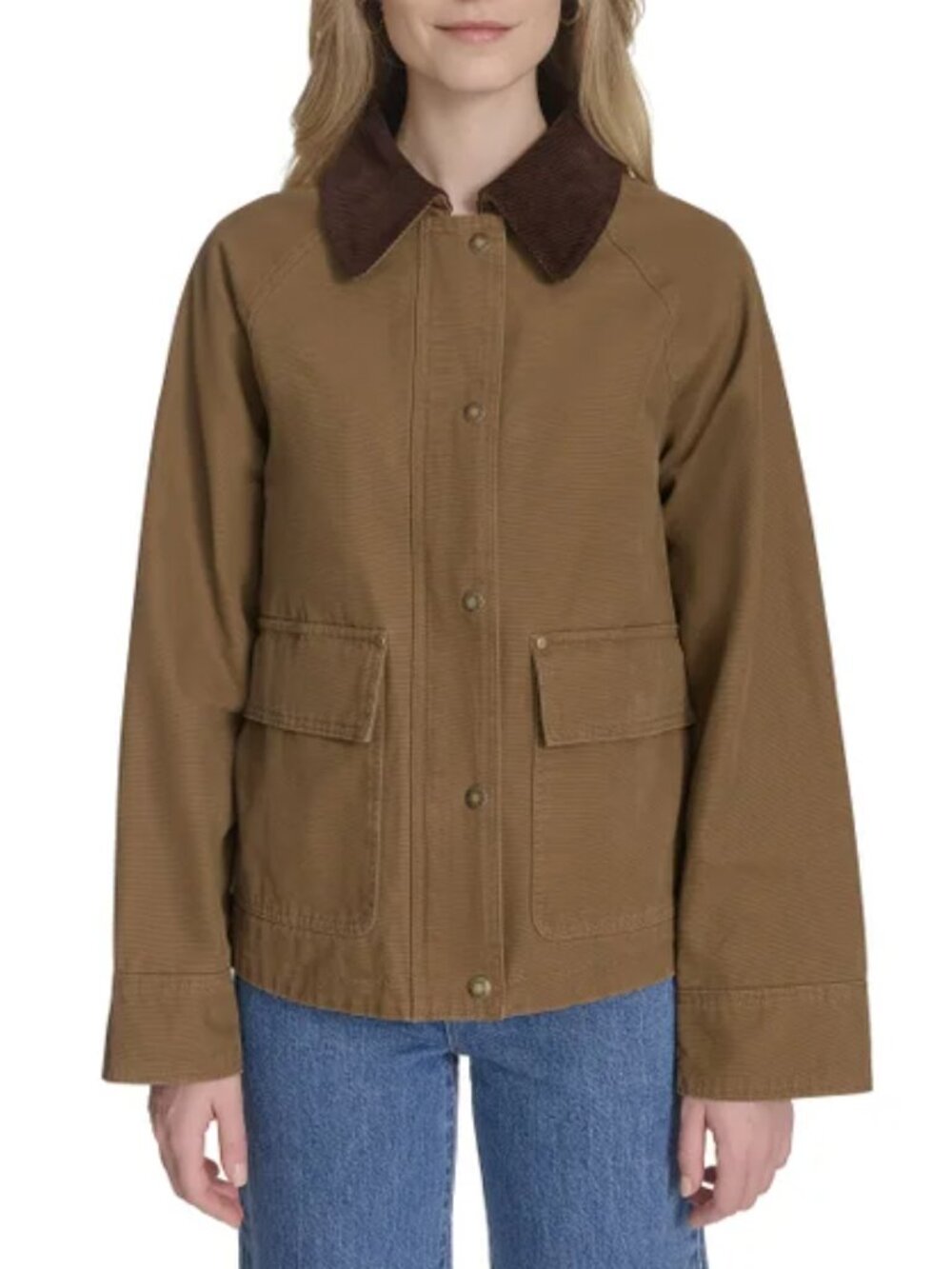 Levi’s Women’s Canvas Jacket Utility Workwear Casual Button Front Coat Tan - NWT - Picture 2 of 7